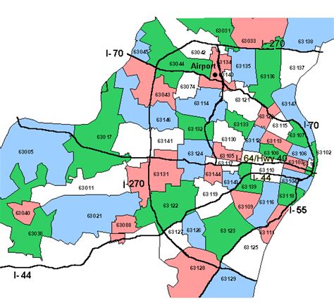 St Louis City Zip Code Map Map