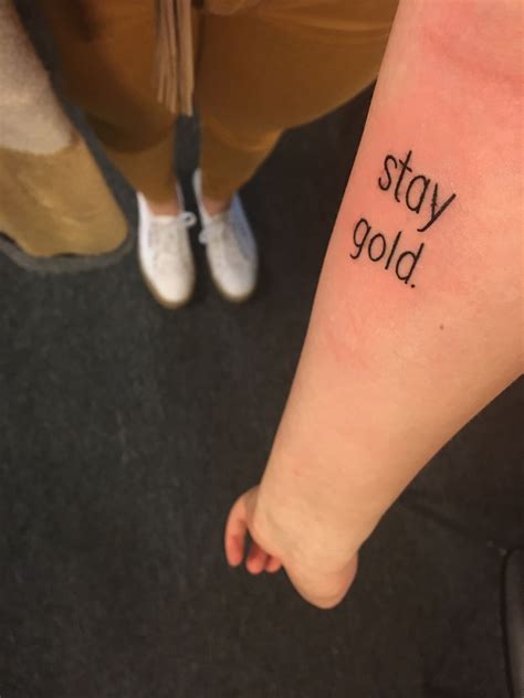 Stay Gold Tumblr Tattoo