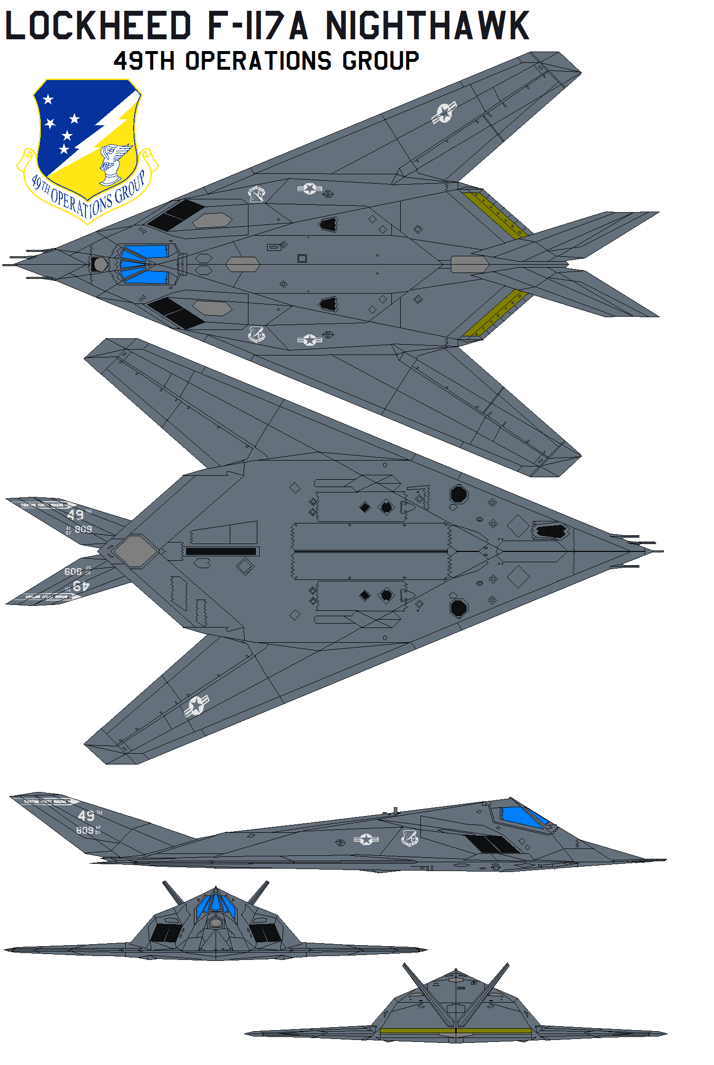 Stealthy And Powerful Lockheed F 117A Nighthawk 49Th Og