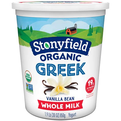 Stonyfield Whole Milk Greek Yogurt Vanilla Bean Shop Yogurt At H E B