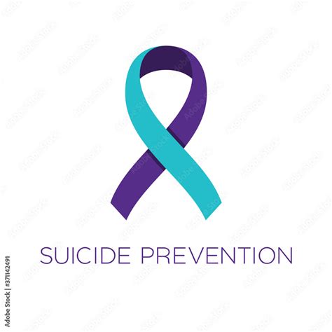 Suicide Prevention Ribbon Purple And Turquoise Color Disease Prevention