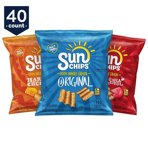 Sunchips Multigrain Chips Variety Pack 1 Oz Bags 40 Count Assortment