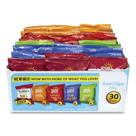 Sunchips Variety Mix Assorted Flavors 1 5 Oz Bags 30 Bags Carton