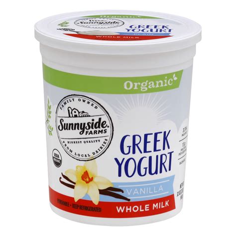 Sunnyside Farms Yogurt Greek Organic Vanilla Whole Milk Planogram Right