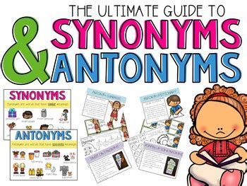 Synonyms And Antonyms The Ultimate Guide By The School Belle Tpt