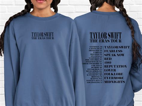 Taylor Swift Eras Tour Blue Crewneck Hajj Gov Eg