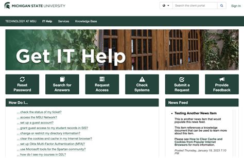 Technology At Msu Msu It To Launch New Self Service Portal Powered By