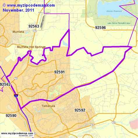 Temecula Ca Zip Code Map Map