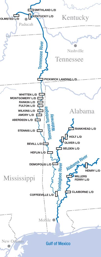 Tenn Tom Waterway Navigation Notes Quimby S Cruising Guide