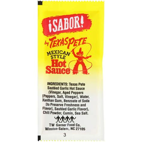 Texas Pete Hot Sauce 7 Gram 1 Each Walmart Com Walmart Com