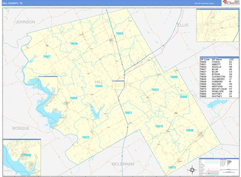 Texas Zip Code Wall Map Basic Style By Marketmaps Mapsales