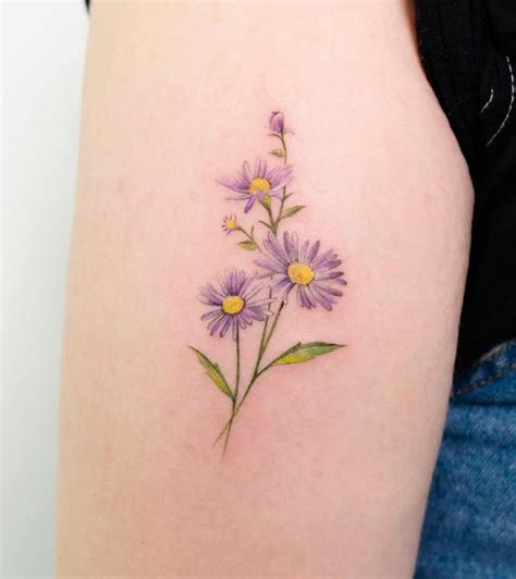 The 9 Best Aster Flower Tattoo Designs What Does It Mean