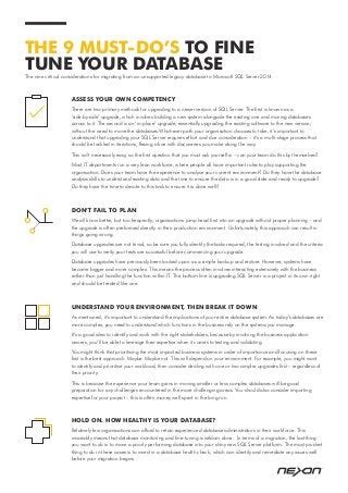 The 9 Must Do Amp 39 S Your Key Steps For Migrating To Sql Server 2014