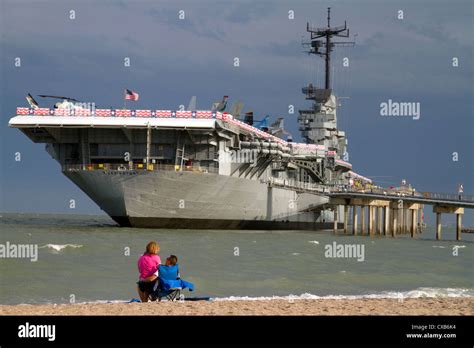 The Uss Lexington Essex Class Aircraft Carrier Is A Museum Ship Stock