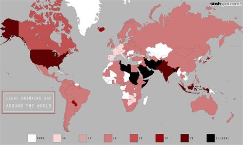 This Map Shows The Legal Drinking Age All Over The World Business Insider