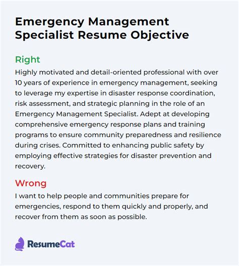 Top 16 Emergency Management Specialist Resume Objective Examples