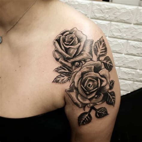 Top 51 Best Rose Shoulder Tattoo Ideas 2021 Inspiration Guide