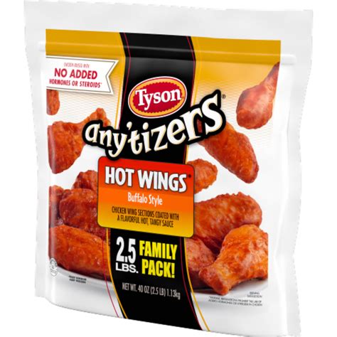 Tyson Any Tizers Buffalo Style Chicken Hot Wings 40 Oz Kroger