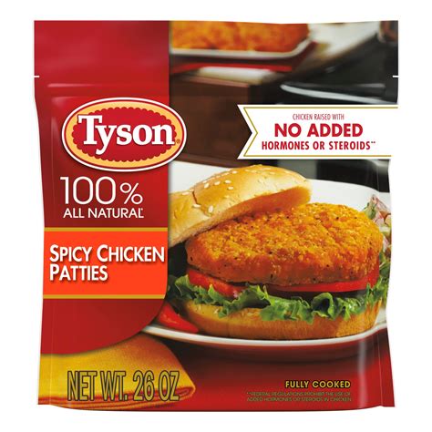 Tyson Fully Cooked And Breaded Spicy Chicken Patties 1 62 Lb Bag