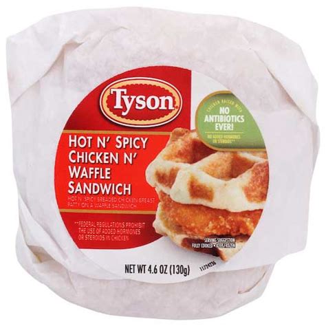 Tyson Hot N Spicy Chicken And Waffle Sandwich Case Foodservicedirect