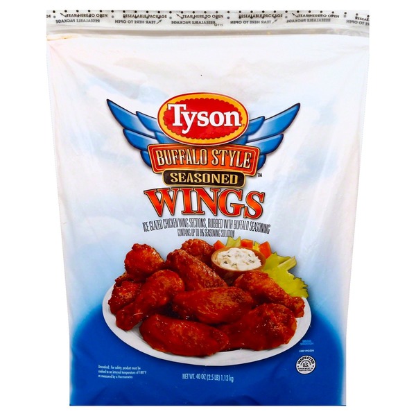 Tyson Uncooked Buffalo Style Chicken Wings 2 5 Lb Frozen Walmart Com