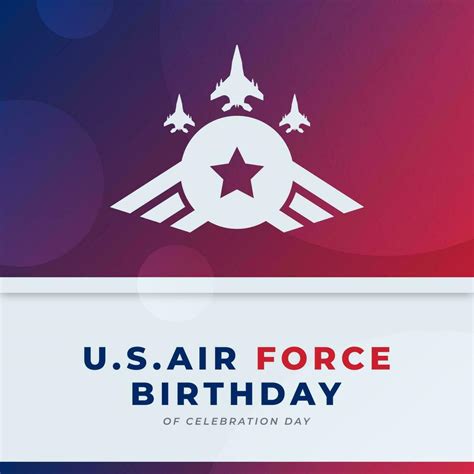 U S Air Force Birthday Celebration Vector Design Illustration For