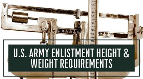 U S Army Enlistment Height Weight Requirements Military Benefits