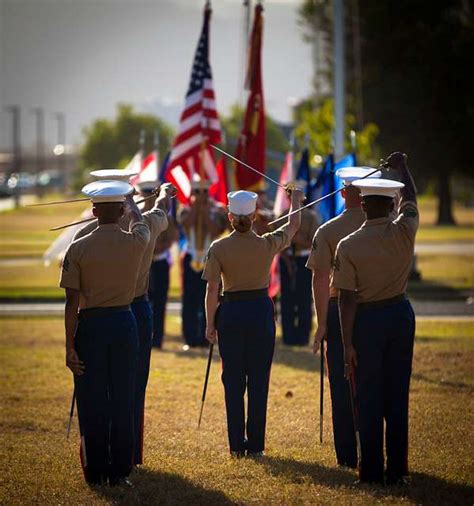 U S Marine Corps Non Commissioned Officers Draw Swords Picryl Public