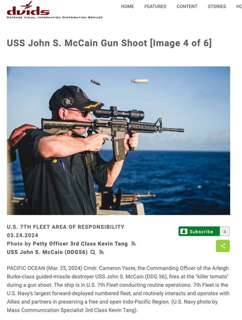 U S Navy Deletes Photo Of Ship Commander Shooting Rifle With Backwards