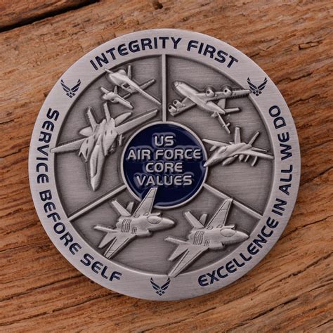 Us Air Force Core Values Challenge Coin Usaf Collectible Coin Airman