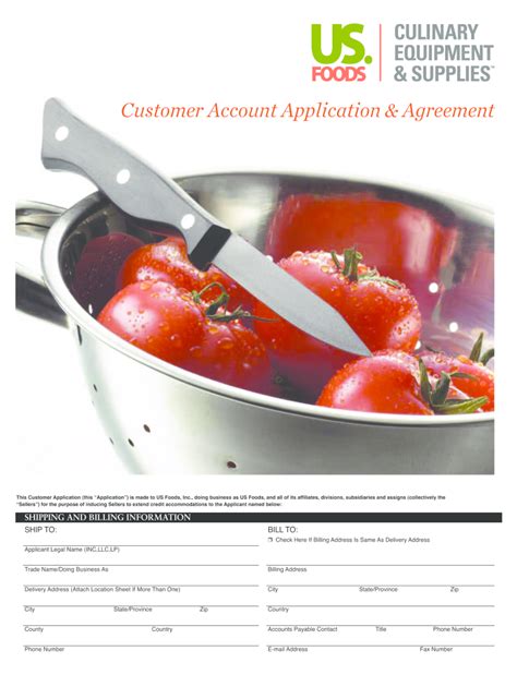 Us Foods Credit Application Fill Out Sign Online Dochub