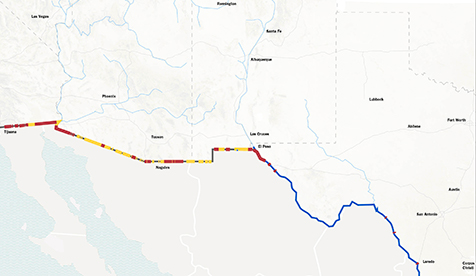 Us Mexico Border Wall Map