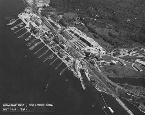 Us Naval Submarine Base New London Aerial Photo C1968 Naval Submarine