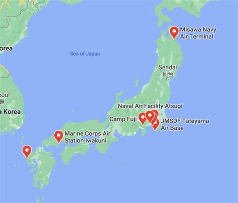 Us Navy Bases In Japan A List Of All 5 Us Bases In Japan