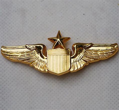 Usaf U S Air Force Senior Pilot Metal Wing Badge Insignia Us204 Jpg