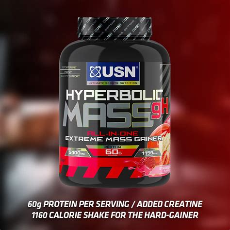 Usn Hyperbolic Mass Strawberry 6Kg All In One Mass Gainer Protein