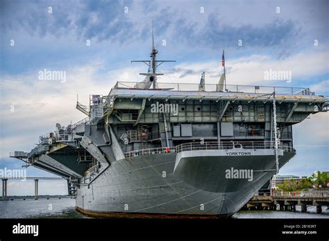 Uss Yorktown A Essex Class World War Ii Aircraft Carrier Stock Photo