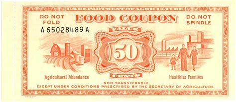 Vintage Food Stamps Coupons