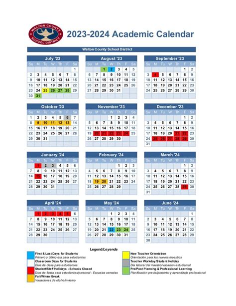 Walton County School Calendar 2024 2024 Celie Darleen