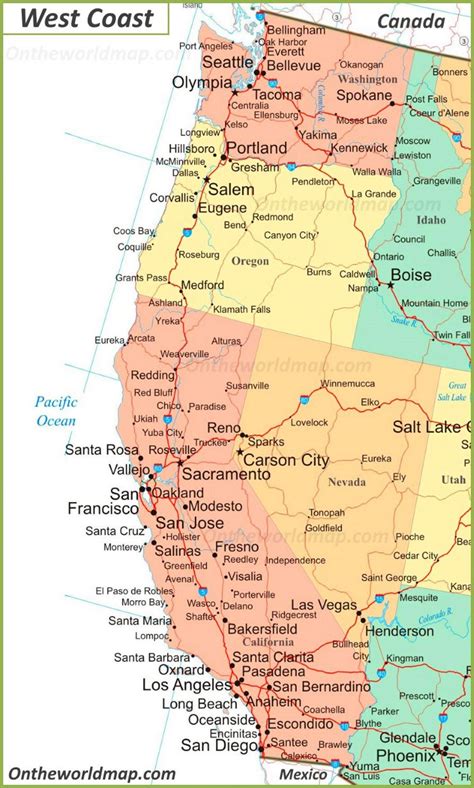 West Coast County Map