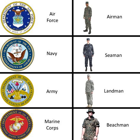 What Are The Different Parts Of The Military At Brett Roberta Blog