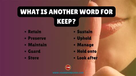 What Is Another Word For Keep Keep Synonyms Antonyms And Sentences