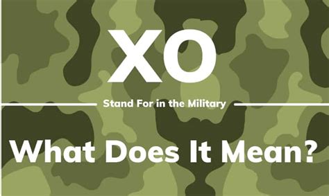 What Is Xo In Military