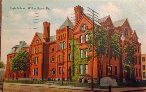 Wilkes Barre High School 1909 Postcard Interesting Pennsylvania And