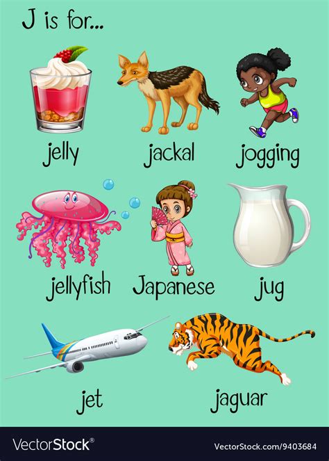 Words From J J Words For Kids Kids Vocabulary Words Words That