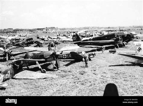 Ww2 Luftwaffe Aerodrome May 1945 The End Of The Luftwaffe Aeroplanes At