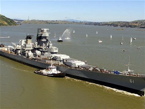 Wwii Era Battleship Uss Iowa Being Refitted To Move To New Home As