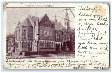 Yale University Battell Chapel New Haven Ct Postcard