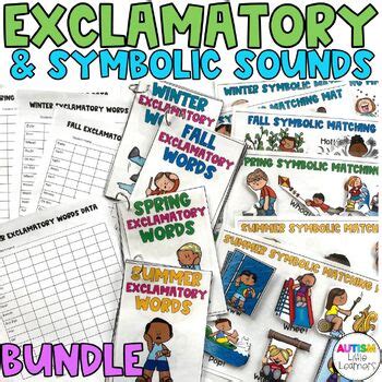 Year Round Exclamatory Symbolic Sounds Bundle For Speech Therapy