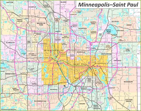 Zip Code Map Twin Cities Map